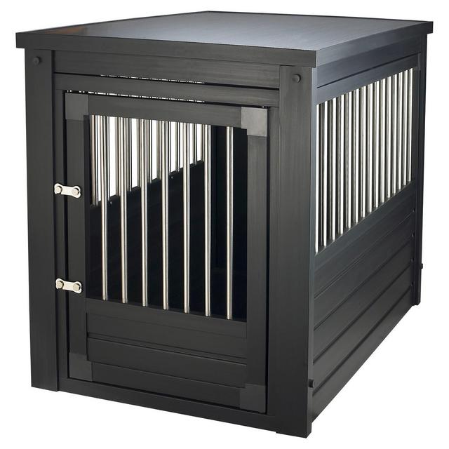 New Age ecoFLEX Habitat 'N' Home Stainless Steel Dog Crate - Black - XS