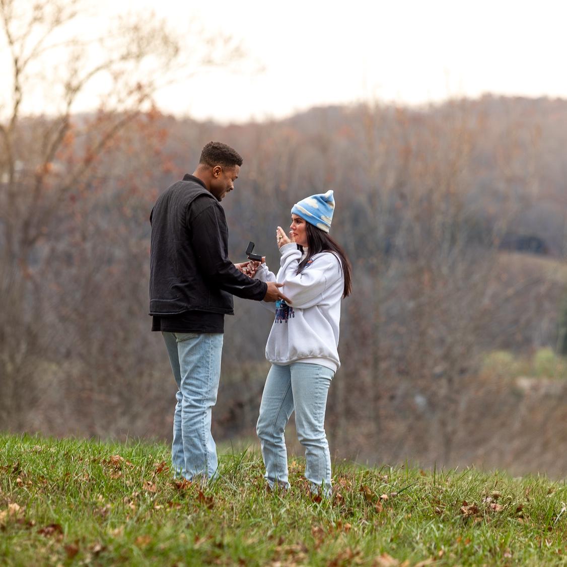 The day jordan proposed to abbie on Mt. Page :,)