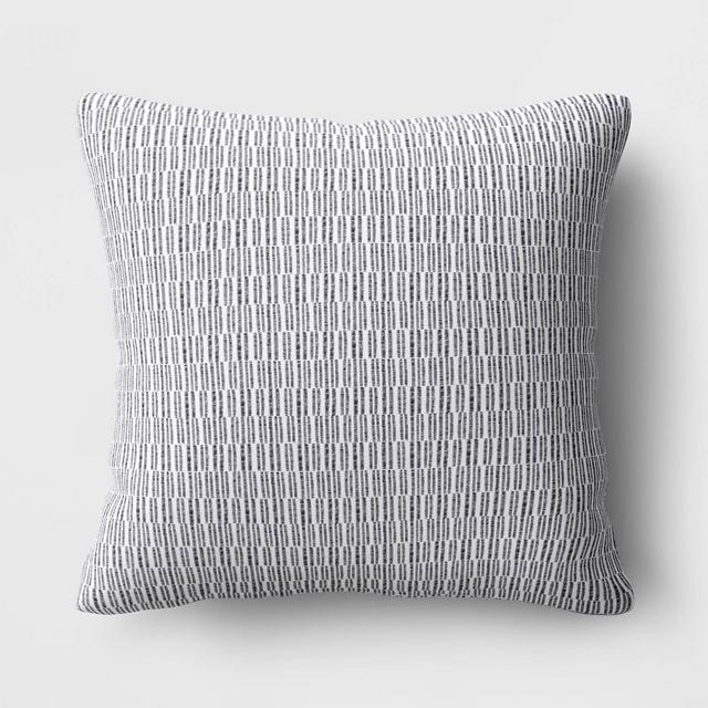 Offset Weave Throw Pillow DuraSeason Fabric™ Gray - Project 62™