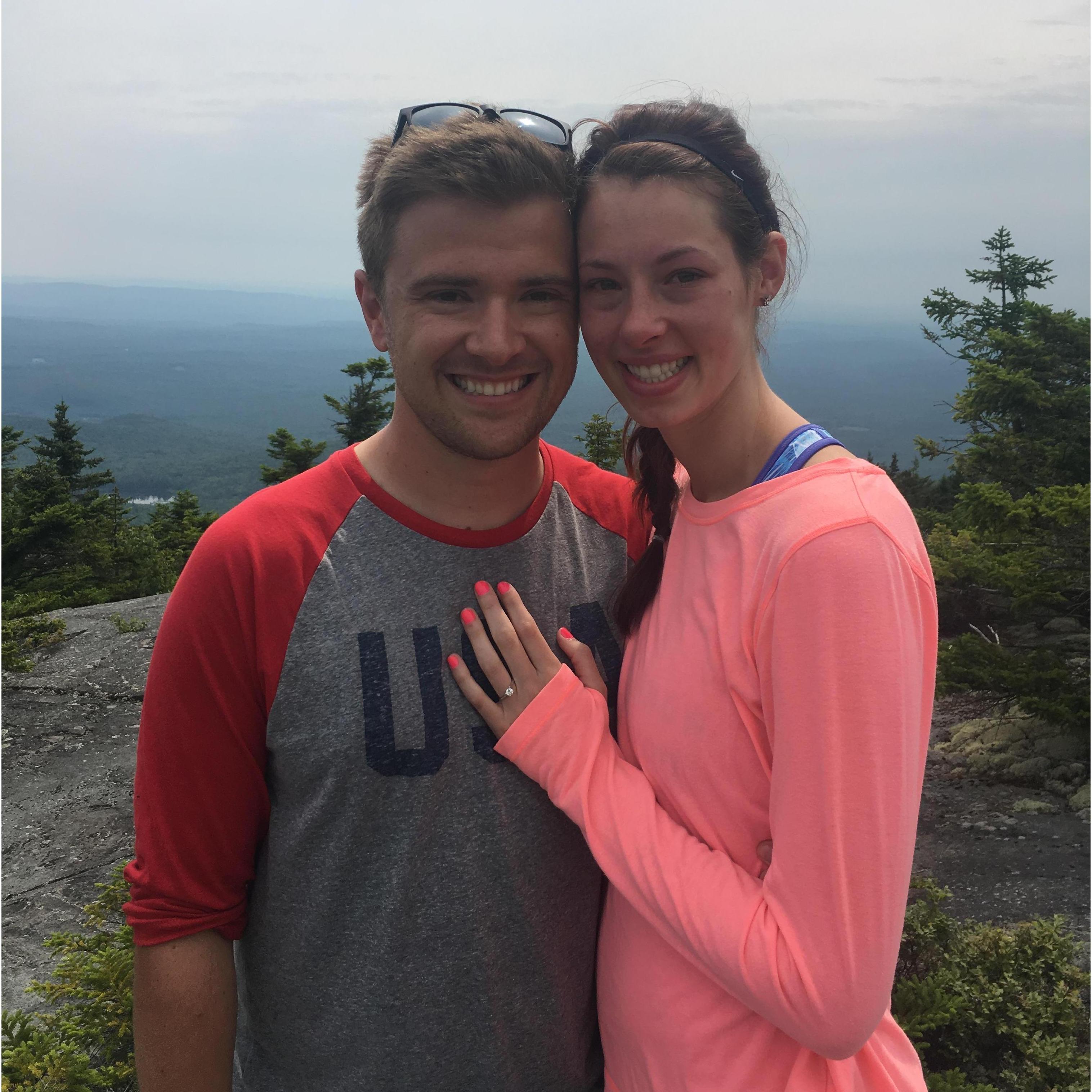 First photo as an engaged couple...excuse Hannah's blotchy face she is an ugly crier.