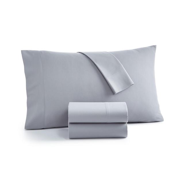 Home Design Easy Care Solid Microfiber 4-Pc. Sheet Set, Queen, Created for Macy's