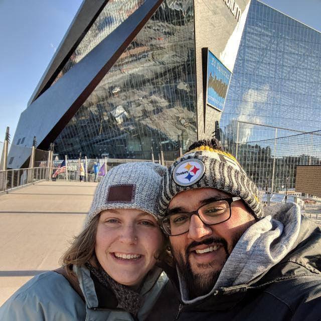 Sunil came to Minnesota proudly wearing his Steelers hat!