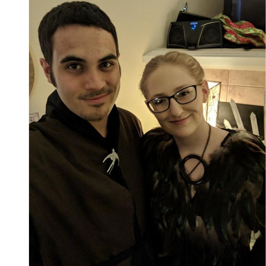 Us dressing up as Sansa Stark and Peter Baelish at a Game of Thrones themed party.
