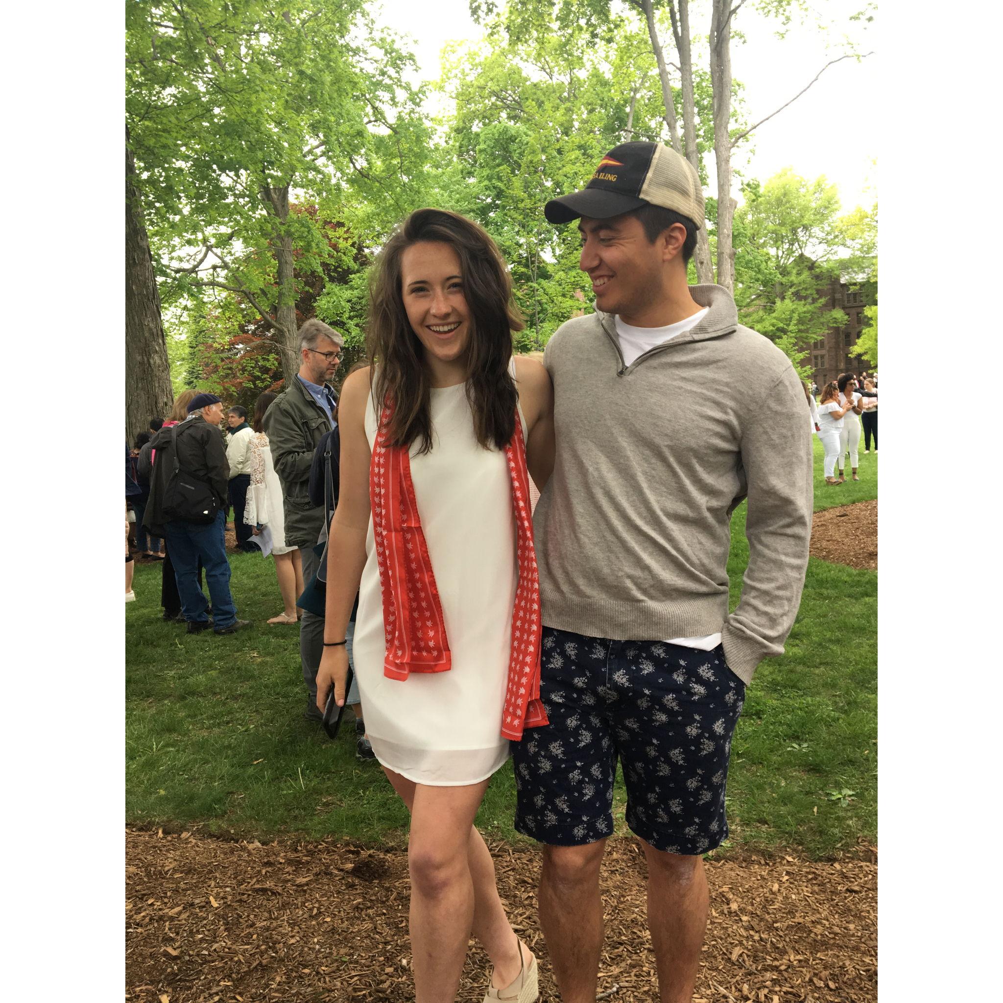Pat drove up from Boston for Abby's graduation from Mount Holyoke - ask us about the traditions!
