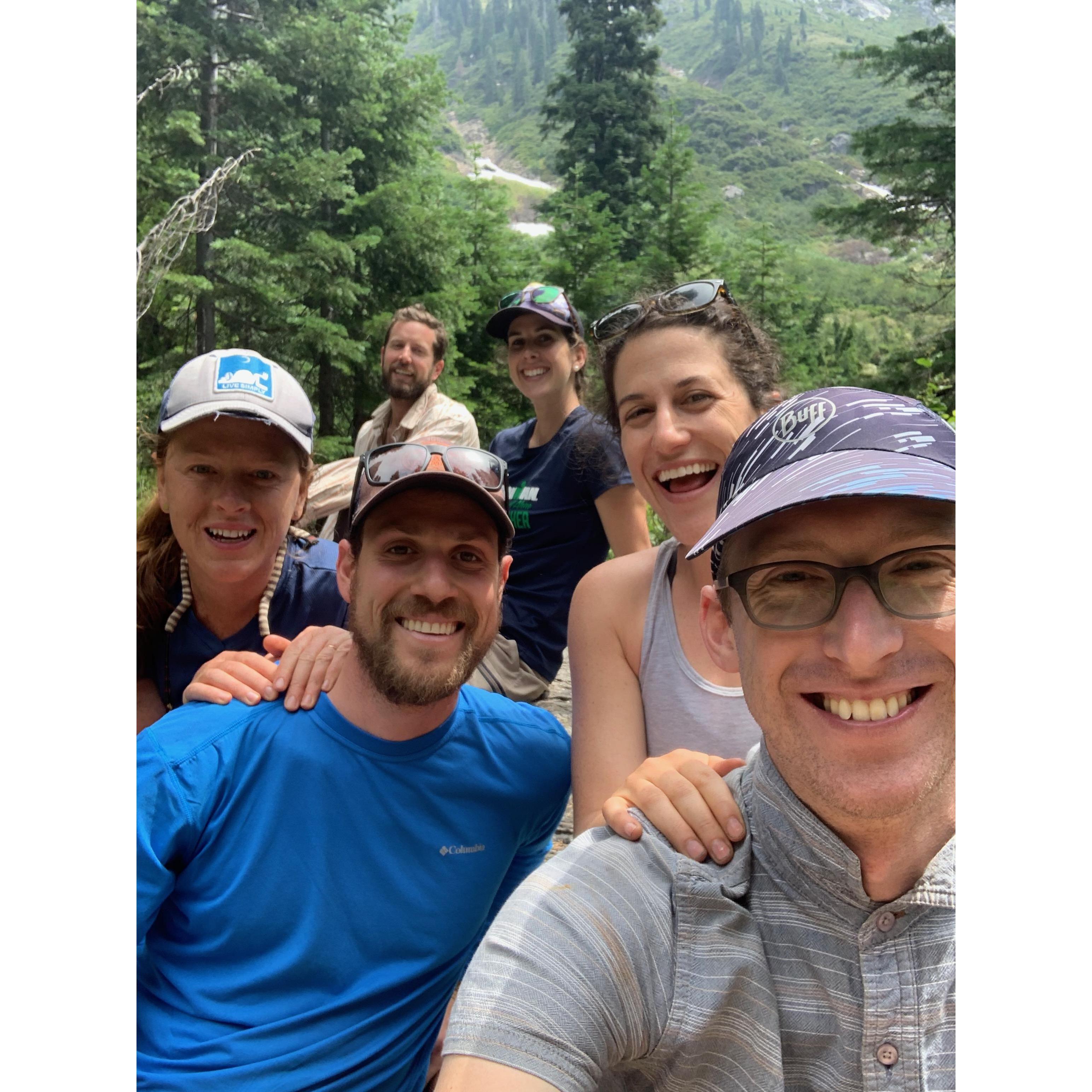 Hiking in the Trinity Alps with friends