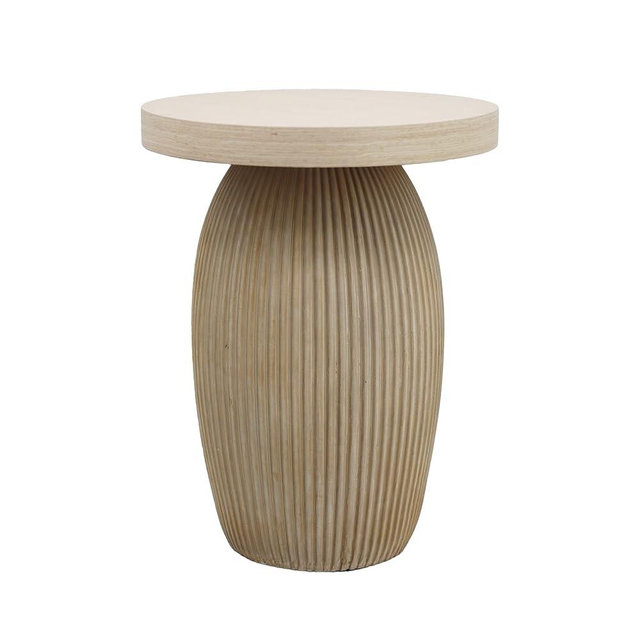 PARISLOFT ​​Rustic Mushroom Side Table, Bohemian End Table for Small Spaces, Light Wood Accent Table for Farmhouse & Vintage Decor​,No-Tool Assembly