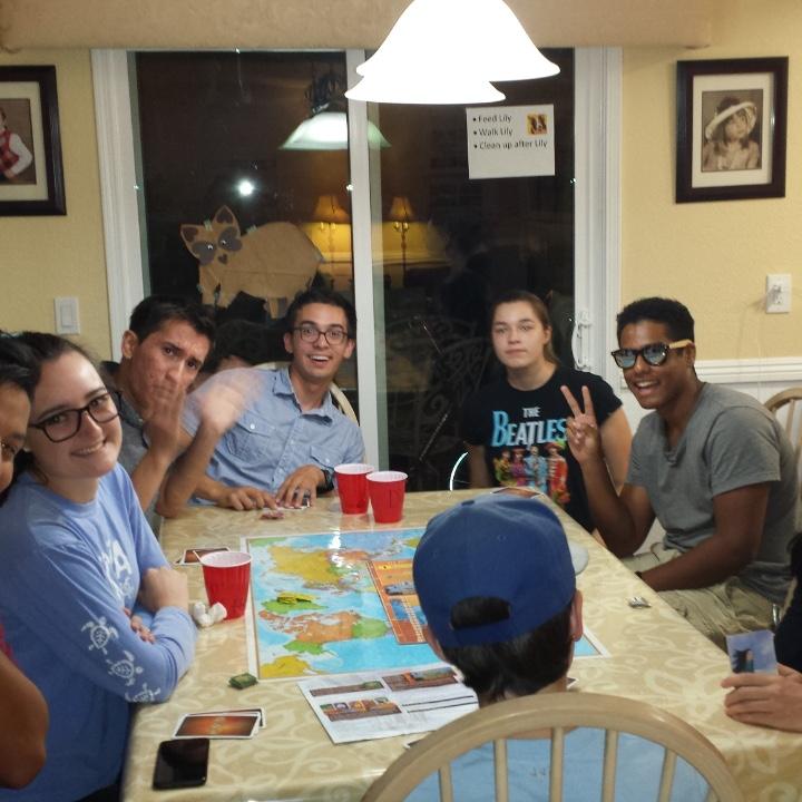 Game night at the Kozmiski House