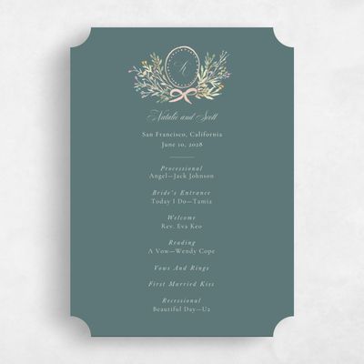 Blue Ticket Wedding Program - Pesco