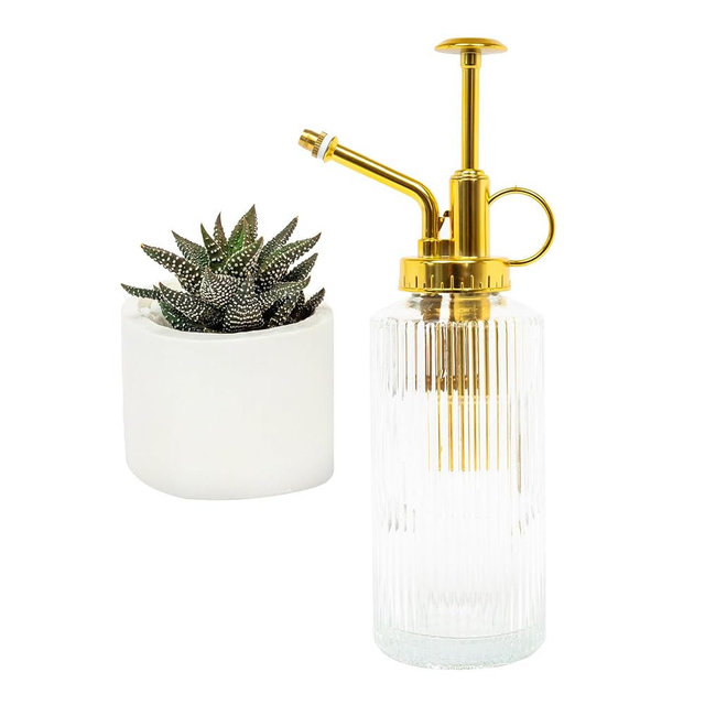 The Useful Co. Glass Plant Mister for inside, Mister for Plants, Plant Sprayer Mister, Decorative Plant Mister Spray Bottle with Adjustable Nozzle for indoor plants (230ml/ 7.8oz) - Clear