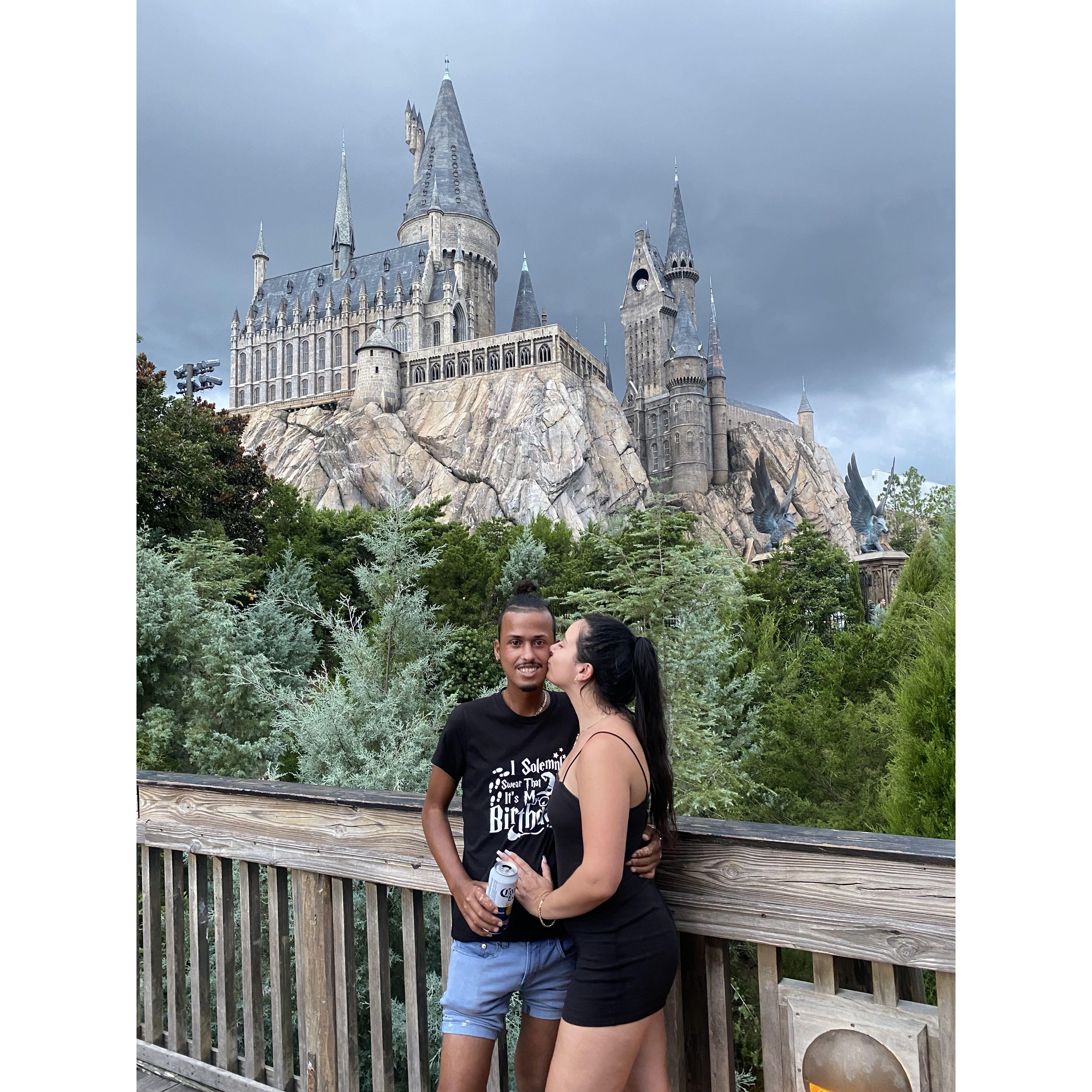 Harry Potter World- Eliel's new favorite beer is Butter Beer, lol