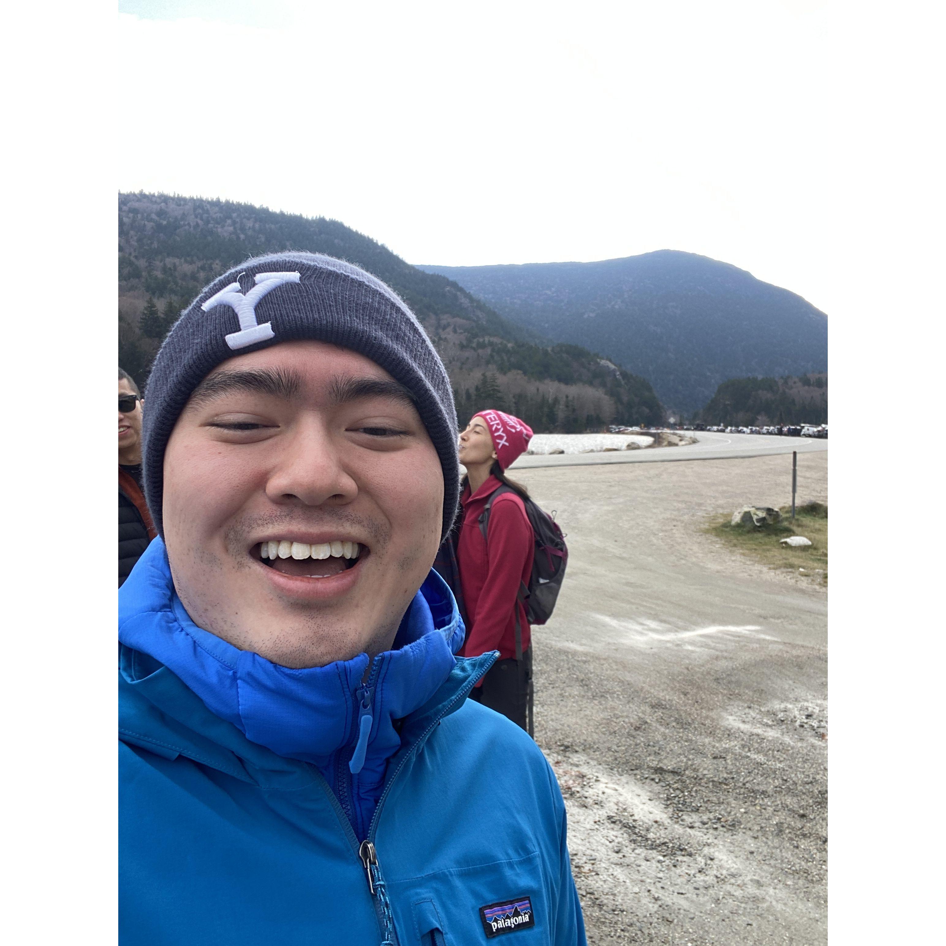 Hiking two years later but in the exact same clothes! (no coats were stolen here)
