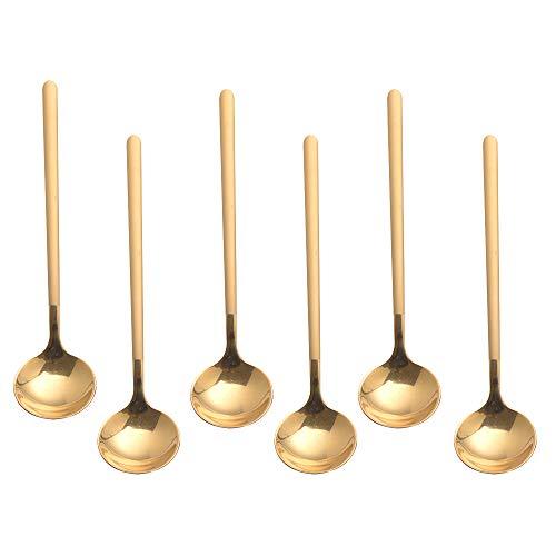 Gold Kitchen Utensils Set, Standcn 9 Pcs 304 Stainless Steel All Metal Cooking Tools with Meat Fork, Solid Spoon, Slotted Spoon, Spatula, Ladle