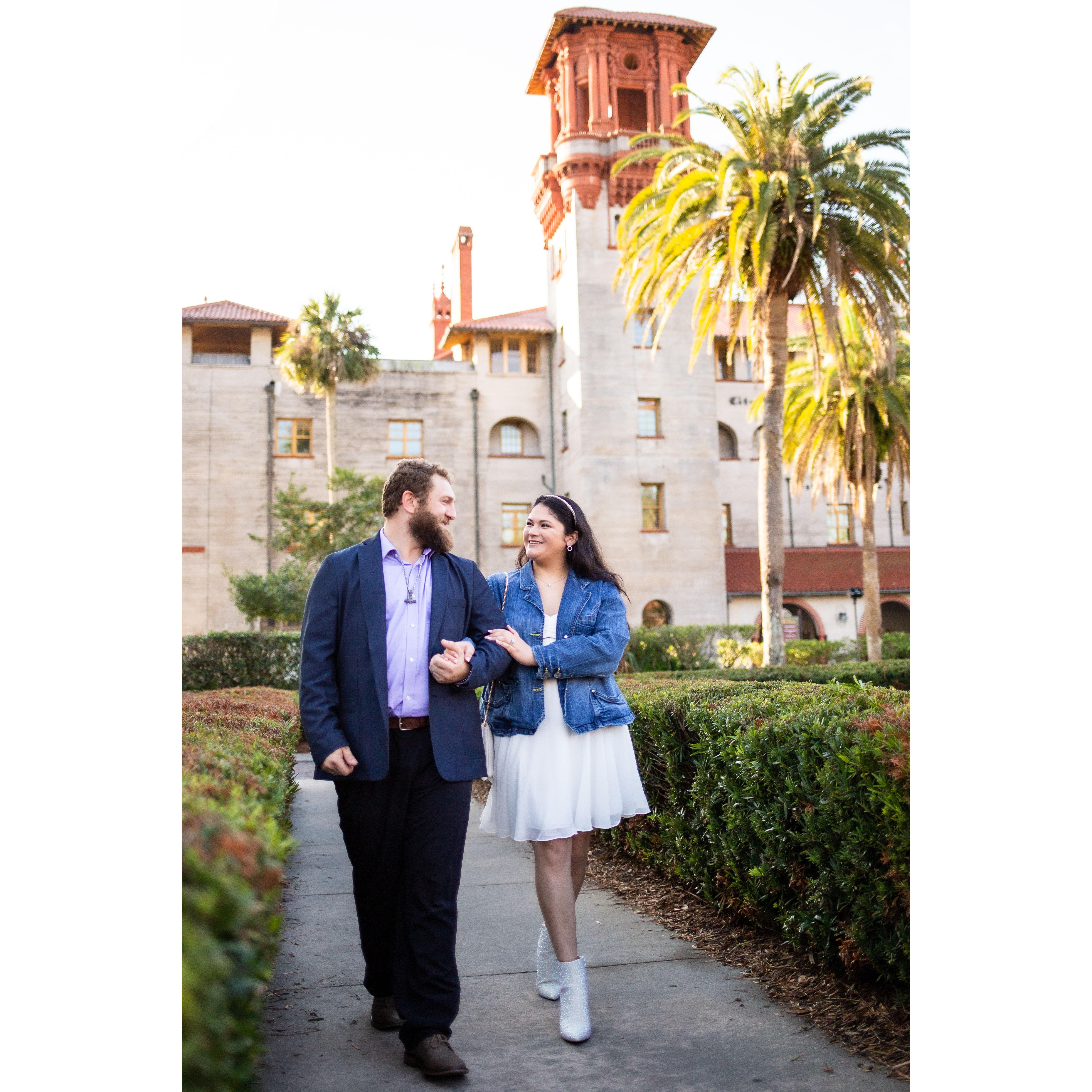 Frank and Jenna could think of no better place to get married than St. Augustine, where their love story began.