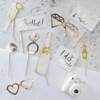 I Do Crew 10-Piece Photo Booth Props