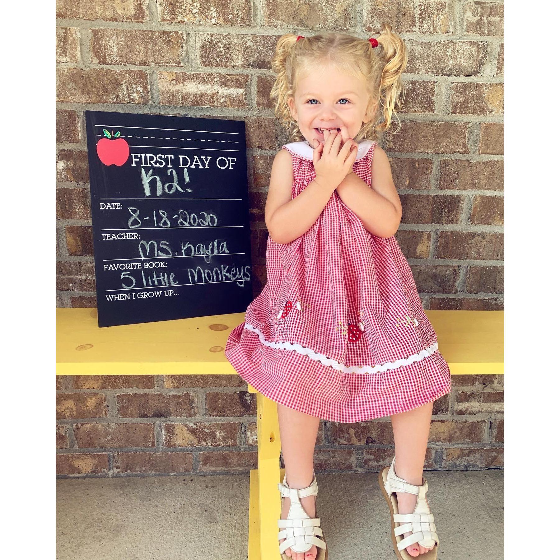 Finley started “school” this year & is basically grown!