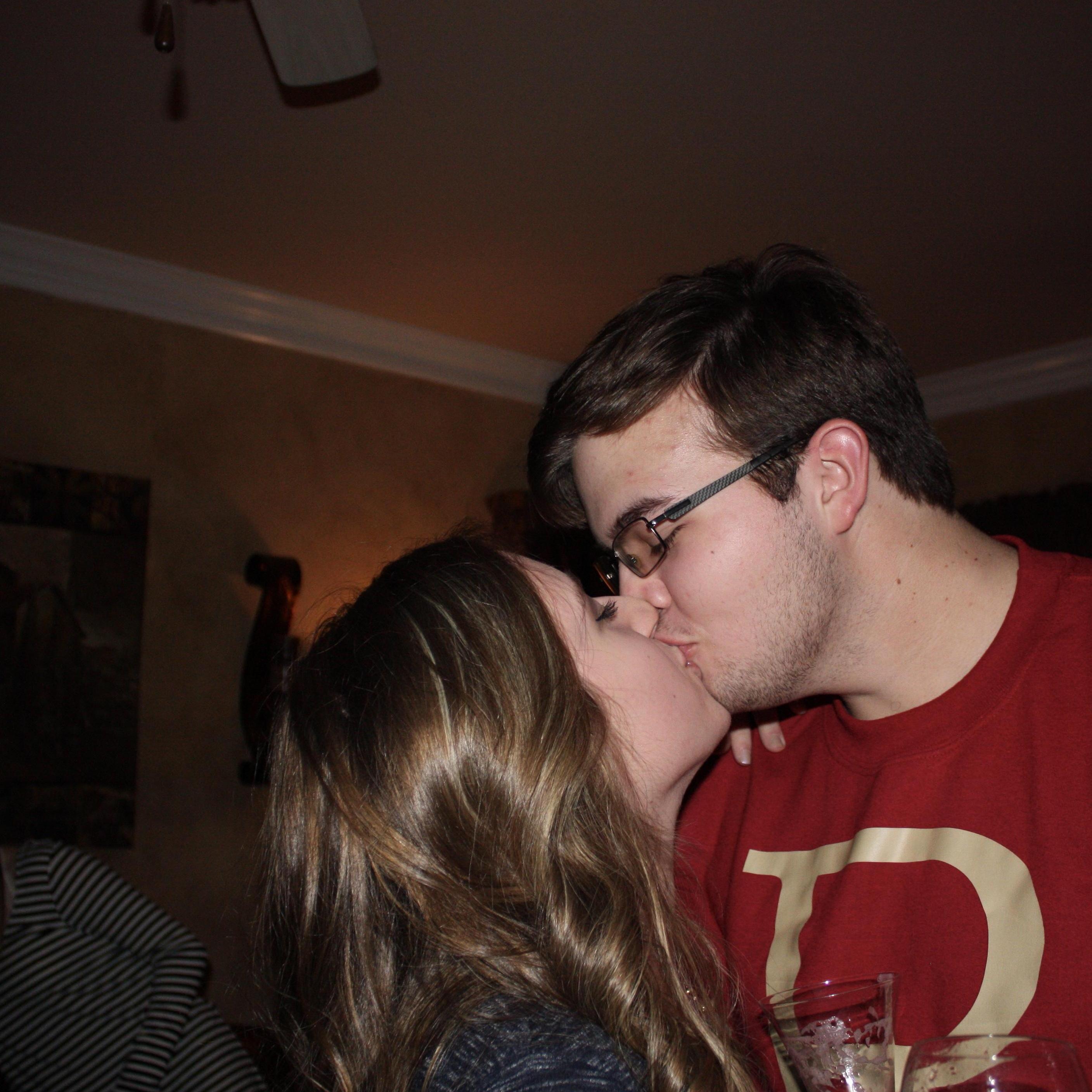 Our first New Year's midnight kiss!