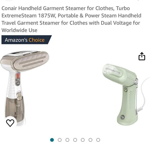 Conair Handheld Garment Steamer for Clothes, Turbo ExtremeSteam 1875W, Portable & Power Steam Handheld Travel Garment Steamer for Clothes with Dual Voltage for Worldwide Use