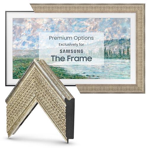Frame My TV Deco TV Frames - Gatsby Silver Smart Frame Compatible ONLY with Samsung The Frame TV (Fits 2021-2025, 75")