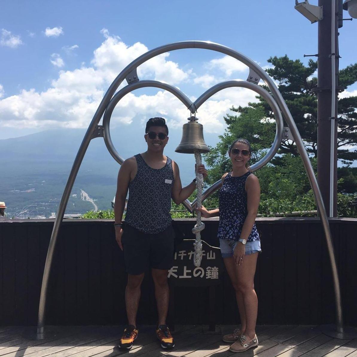 We're engaged! (Mt. Fuji, Japan)