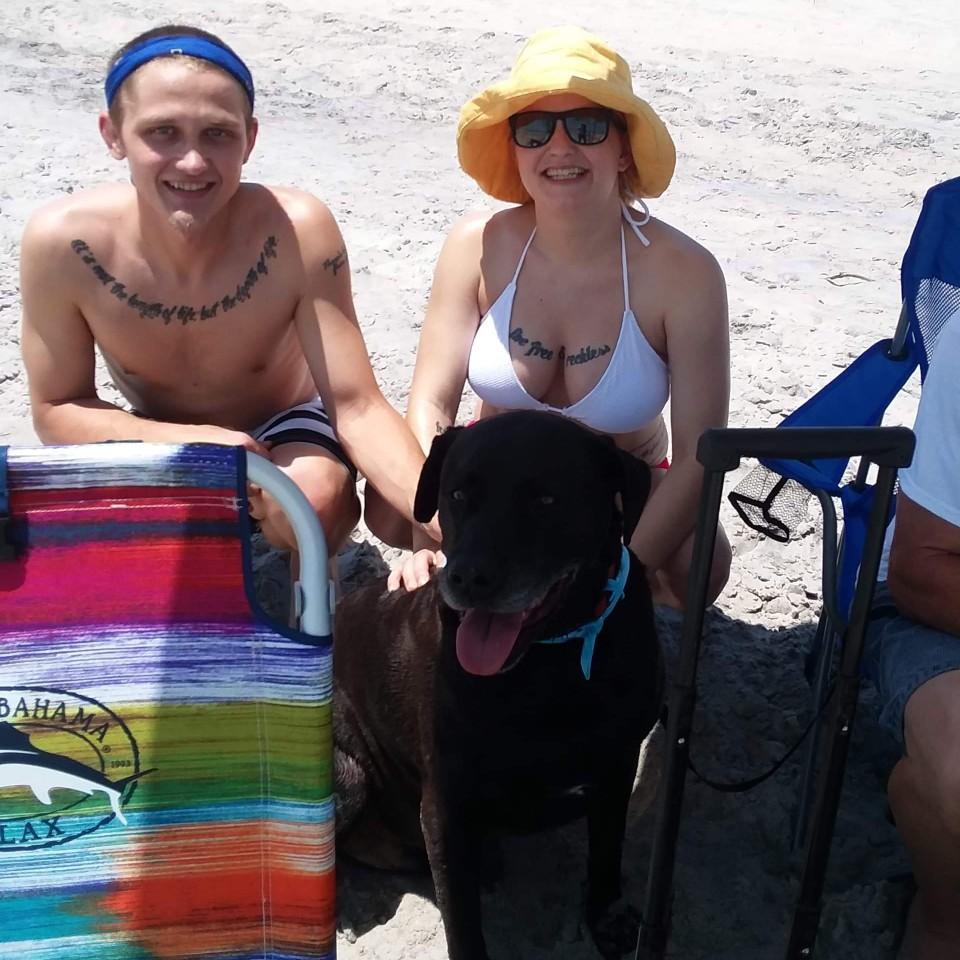 Dylan and Paige with their dog Snoop