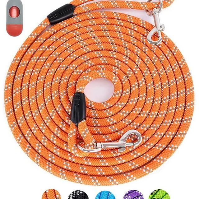 Long Dog Leash for Dog Training 10FT 16FT/30FT/50FT/100FT, Reflective Threads Rope Dog Leash, Heavy Duty Dog Lead for Large Medium Small Dogs Walking Playing, Camping, or Yard