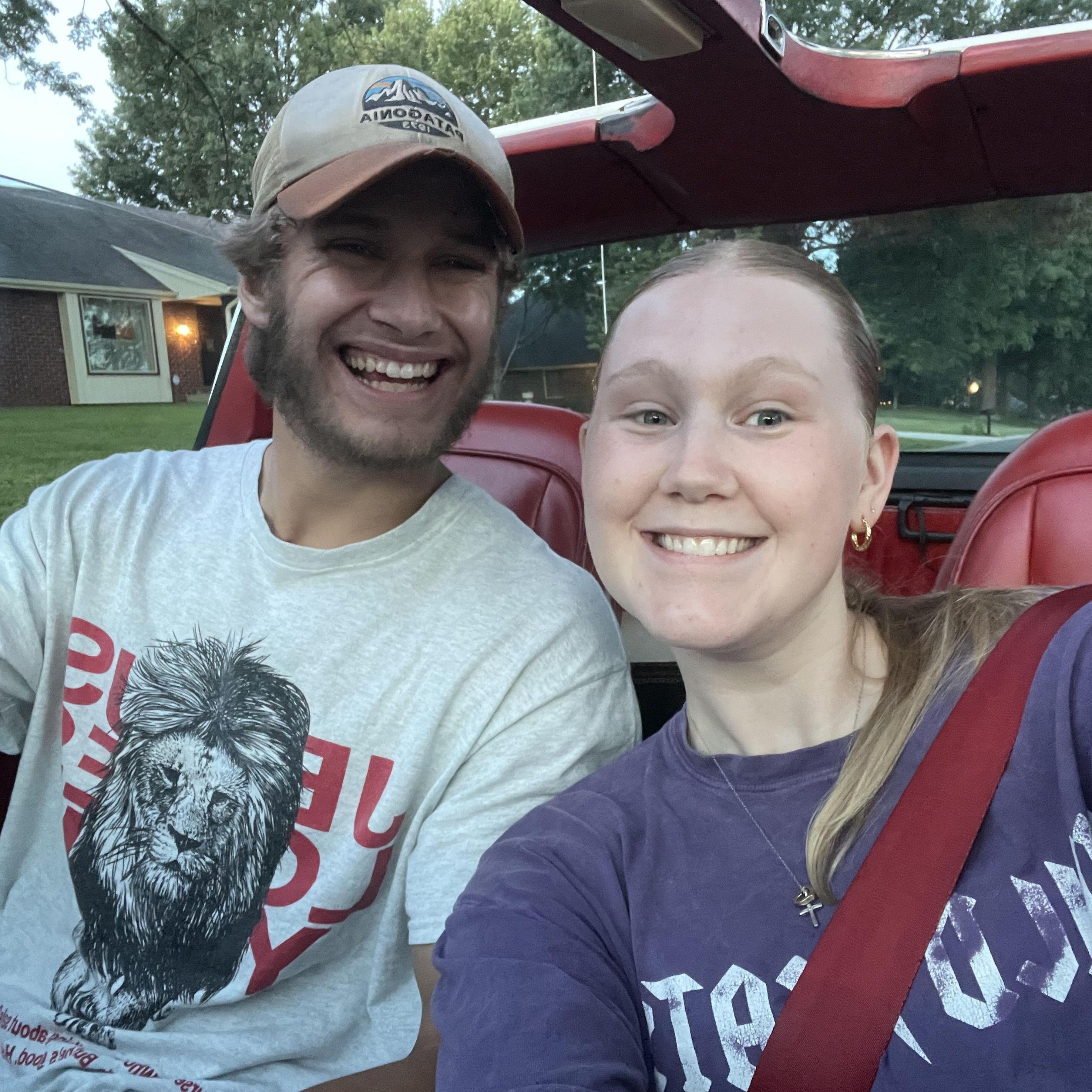 Caleb got to Drive a Vintage Corvette