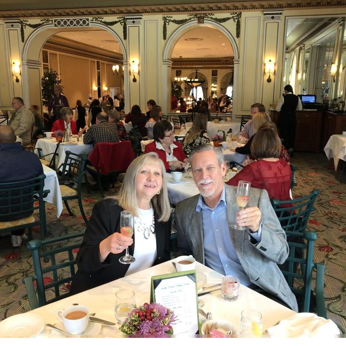 We are at the Broadmoor Brunch in December 2017 for Theresa's birthday.  A big surprise for her.