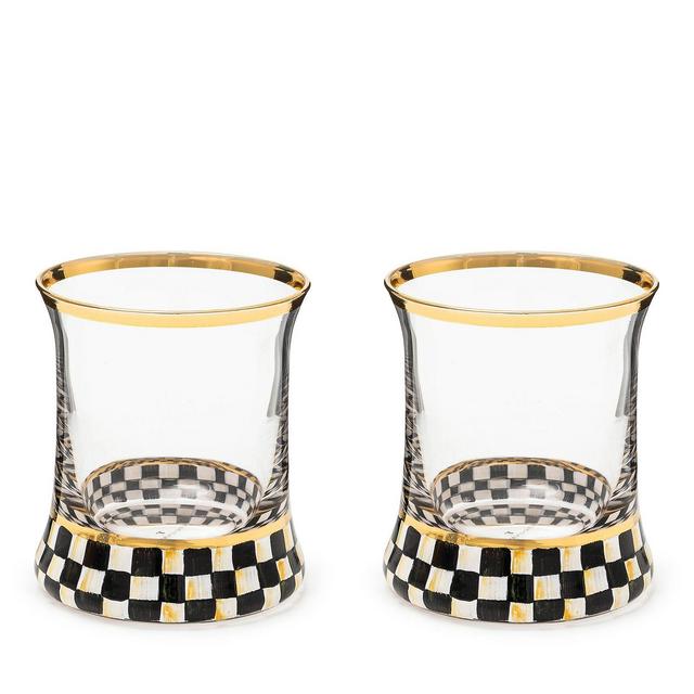 Mackenzie-Childs Courtly Check Tumbler Glass, Set of 2