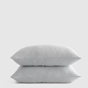 Organic Airy Gauze Sham Set - Mist, King