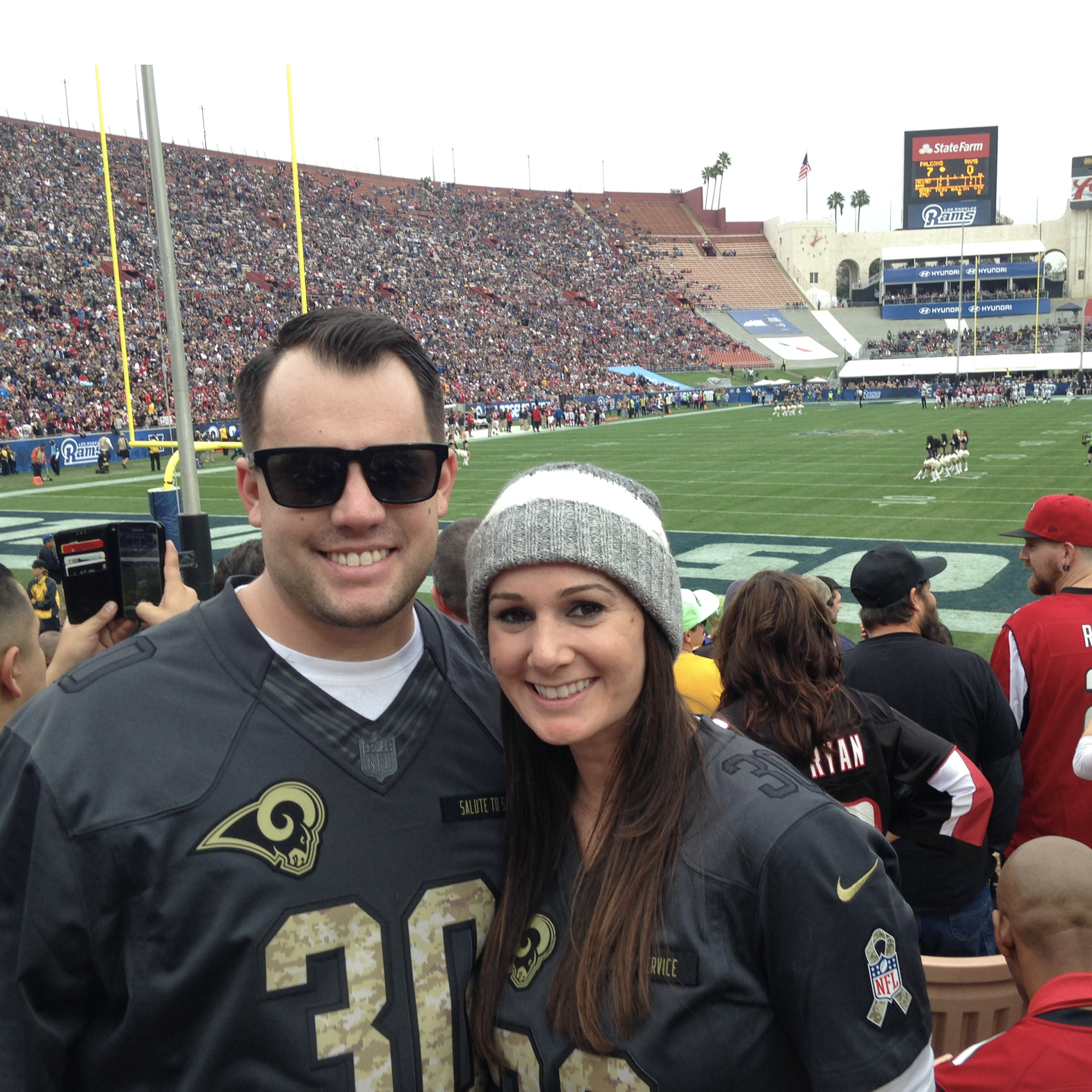 Making the LA Rams our home football team to cheer on.