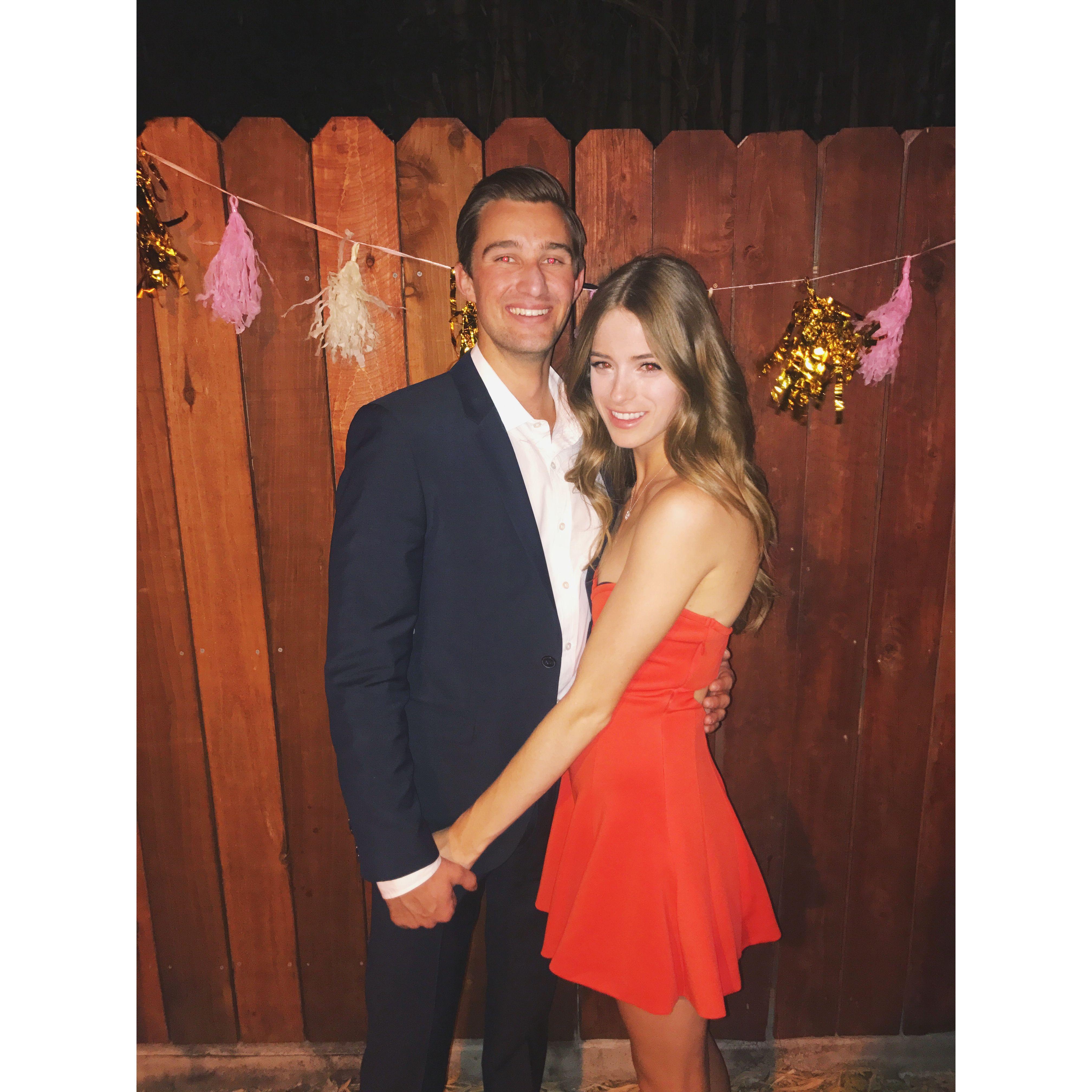 One of our first photos together at USC