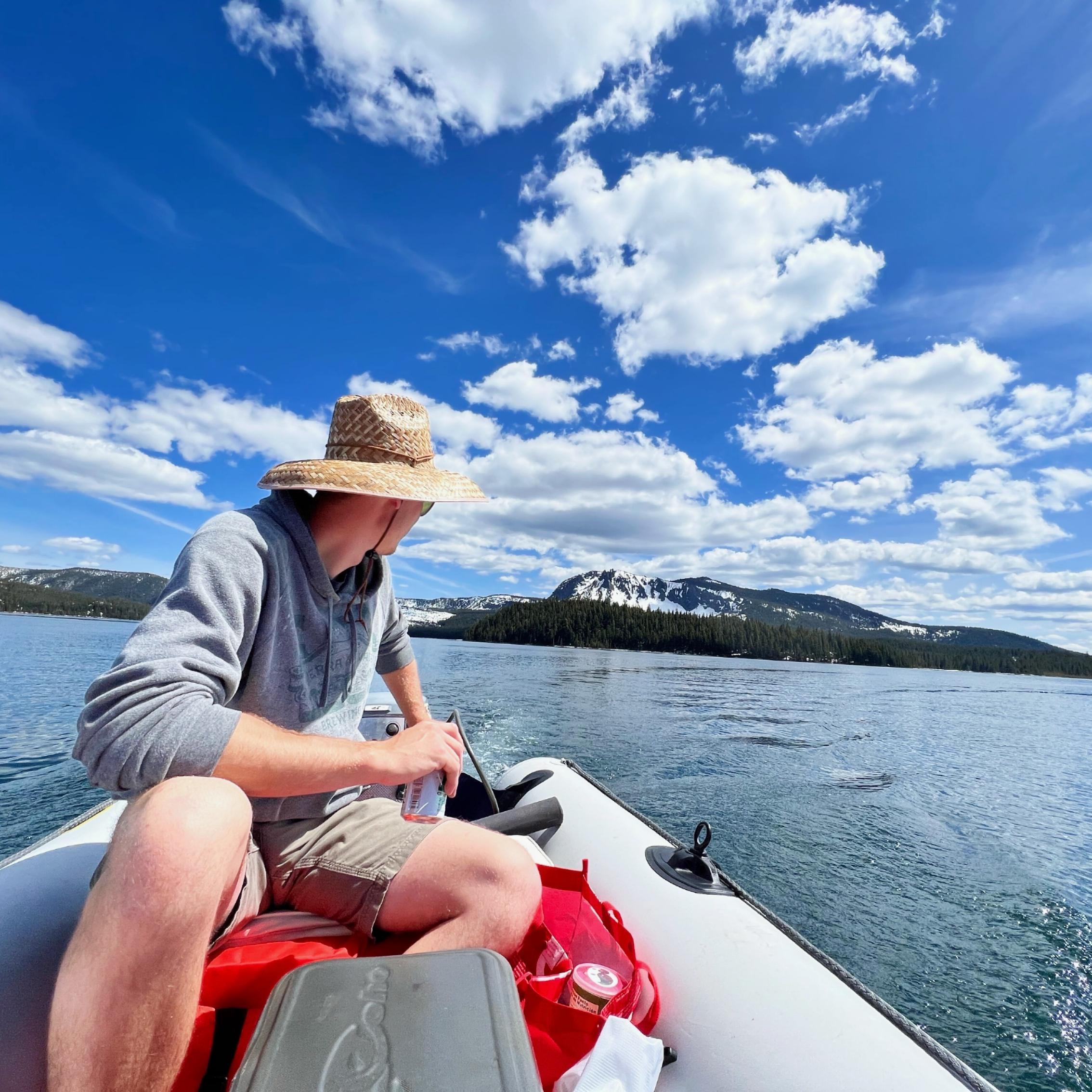 Exploring our new home by boat!