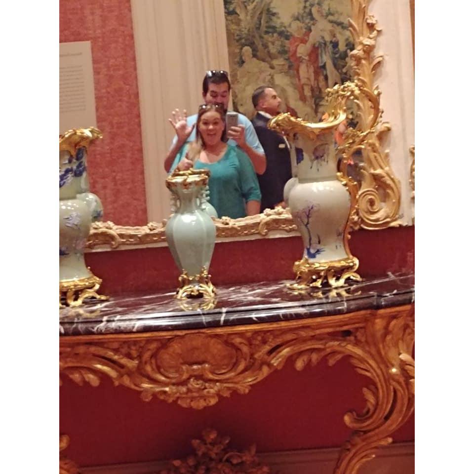 Adam planned a surprise adventure day in LA, including a trip to The Getty and of course we had to take a selfie in a super old mirror