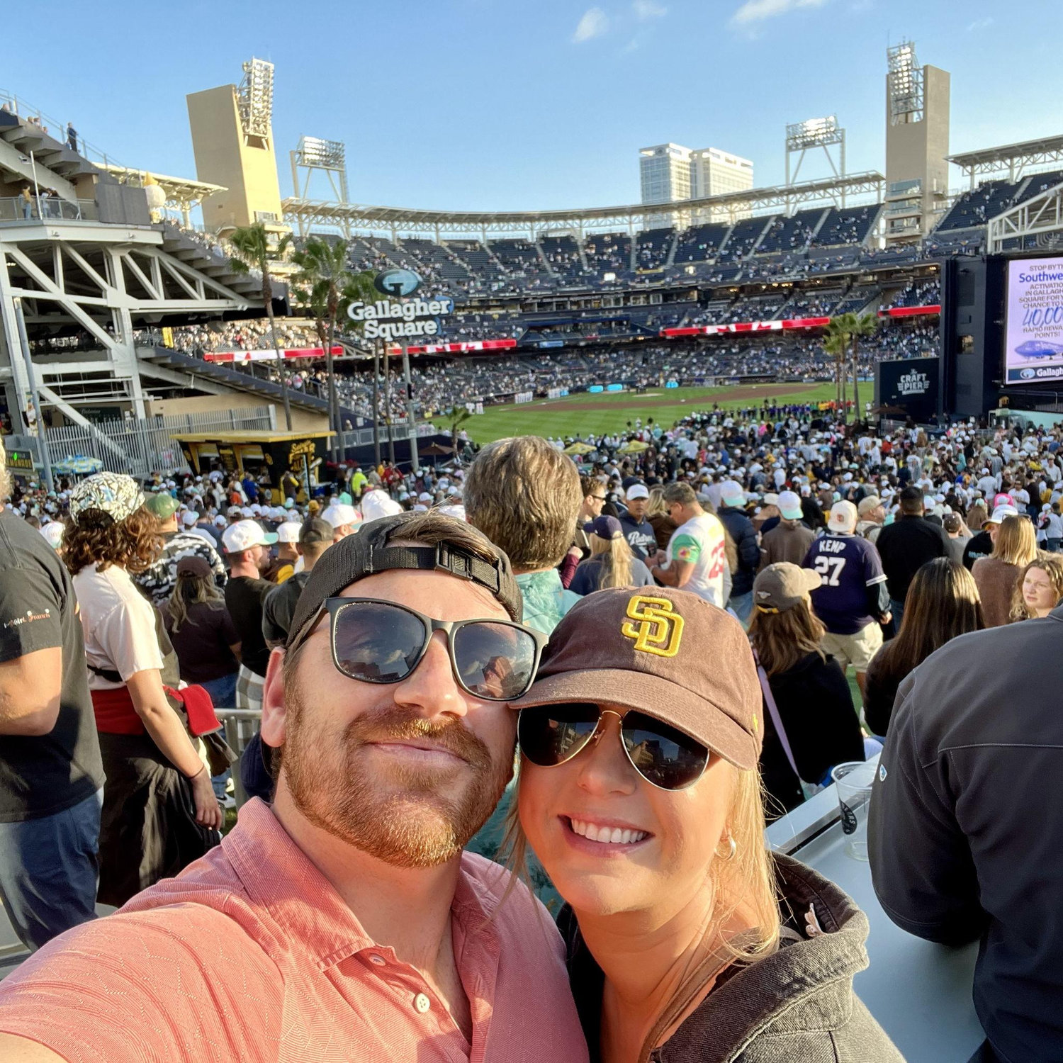 "Real life" together started after Betsy moved to San Diego in early 2023. Days were filled with lots of beaches, concerts, the occasional dive bar, and of course Padres games.