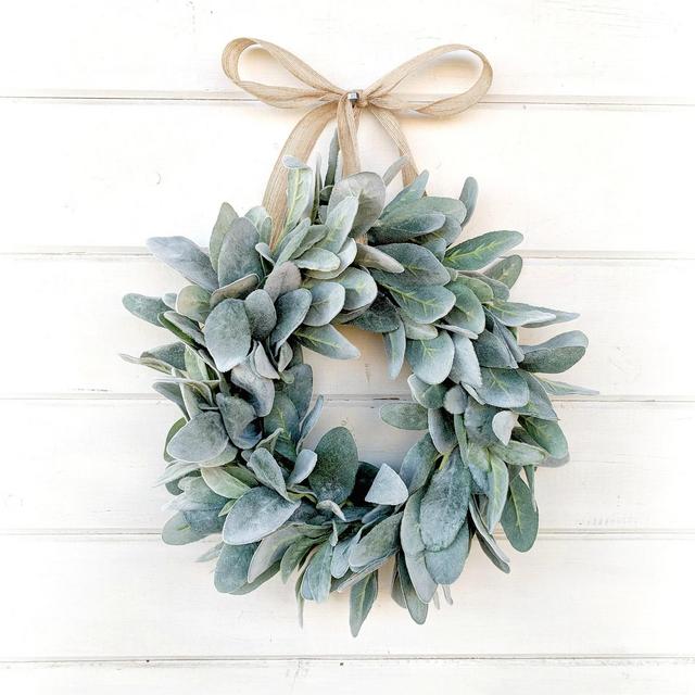 Mini Lambs Ear Wreath-Mini Window Wreath-Lambs Ear Wreath-Small Wreath-Winter Wreath-Spring Wreath-Wall Decor-Home Decor-Housewarming Gift