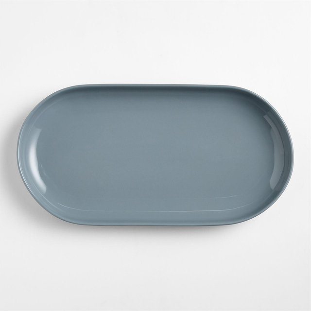 Hudson Mist Blue Stoneware Platter