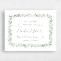 Green Wedding Save the Date - Brier Landscape