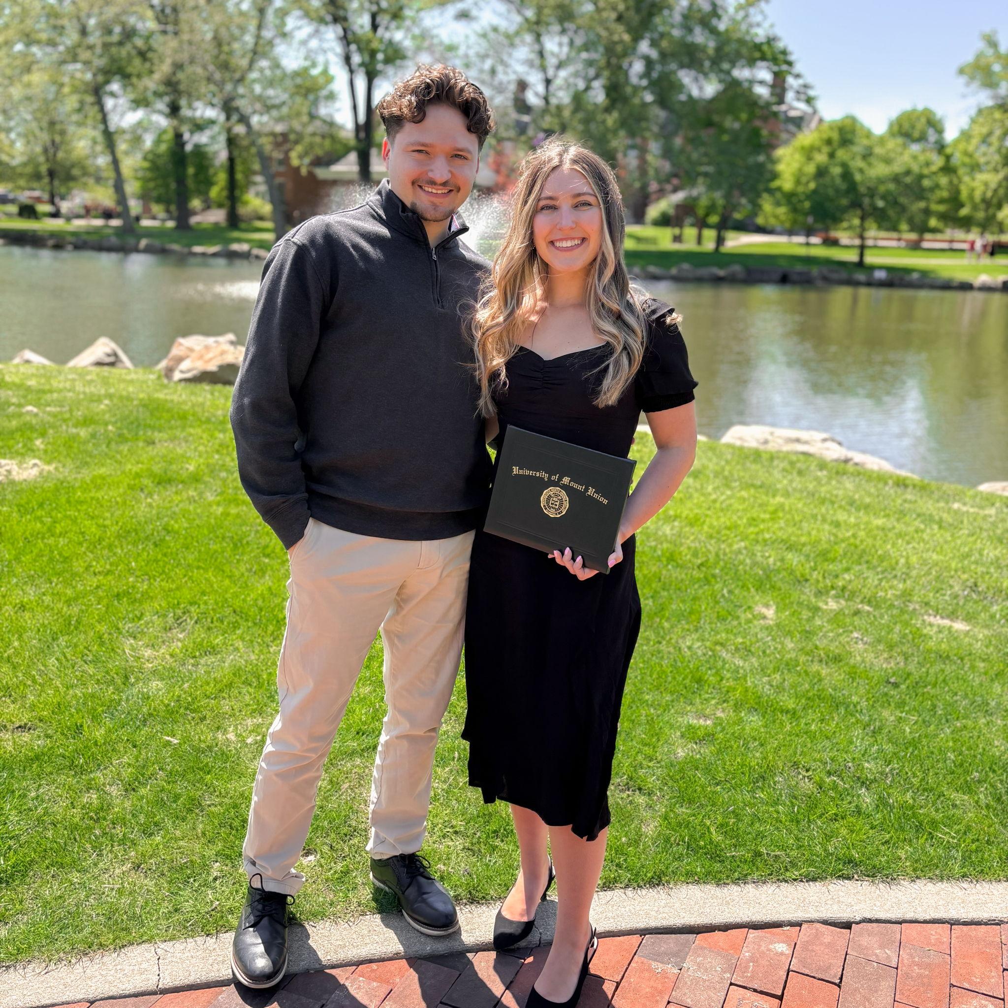 Back at Mount Union for Alexa's Master's Graduation- May 2025