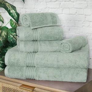 Egyptian Cotton 6-piece Towel Set - Sage