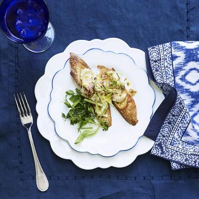 AERIN Scalloped Salad Plates, Blue - 8 plates