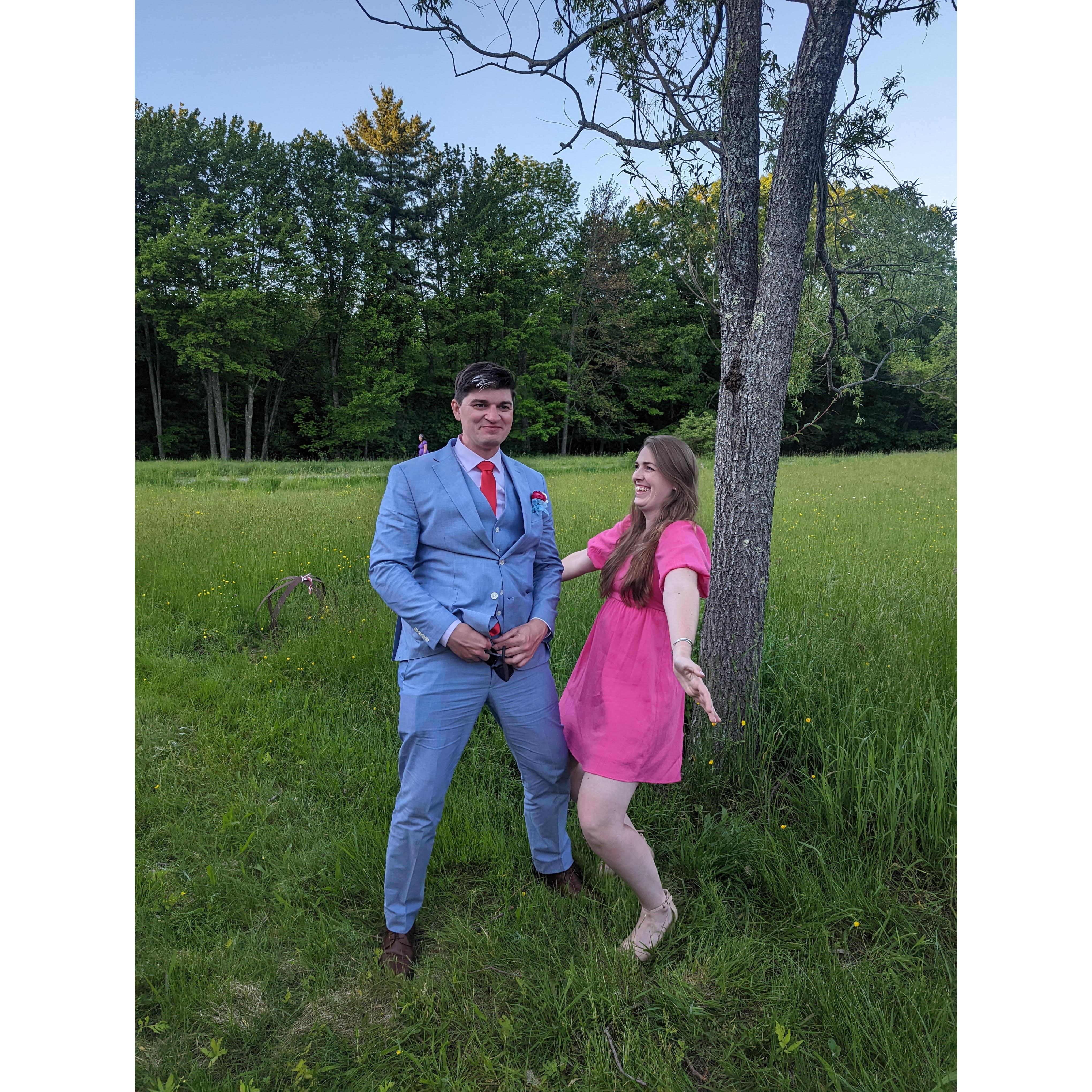 At our friends Peter and Meredith's wedding in June 2022.