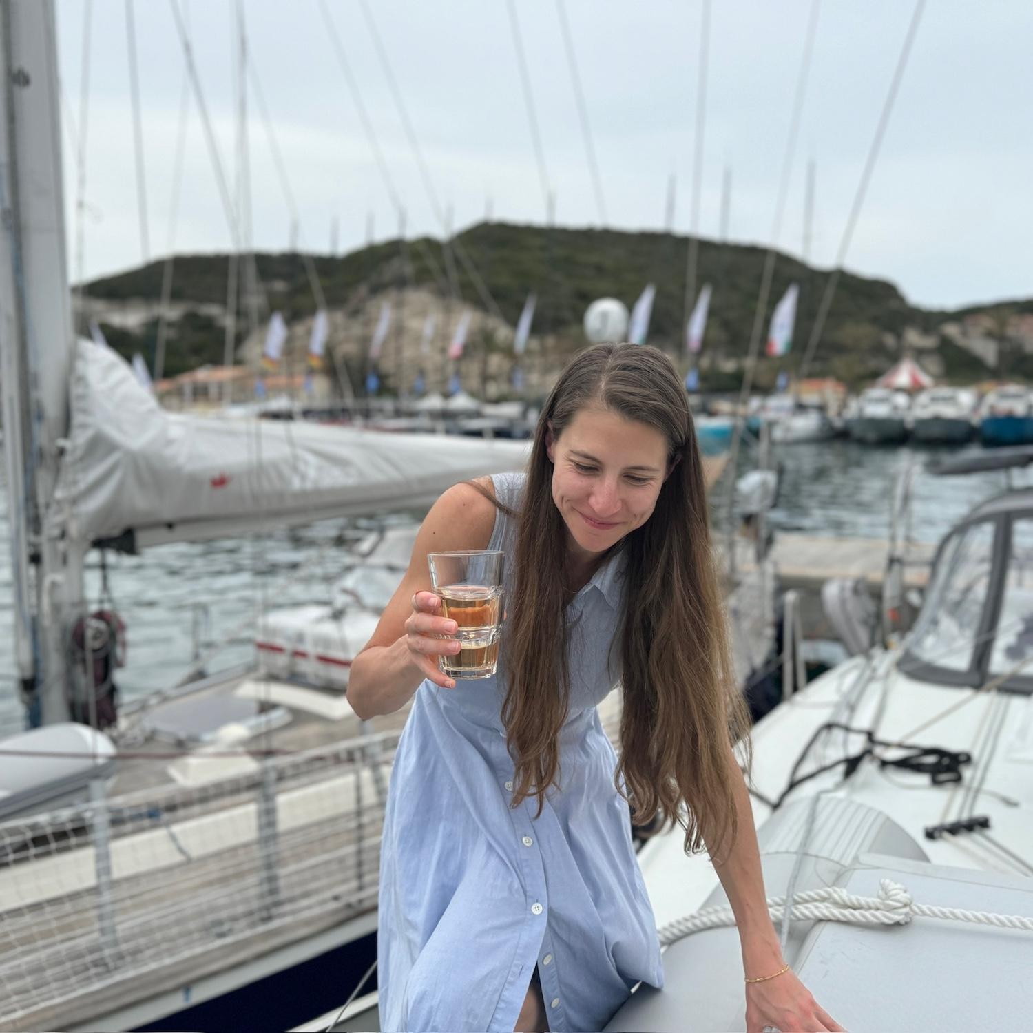 Kels starts to like sailing (Corsica, France)