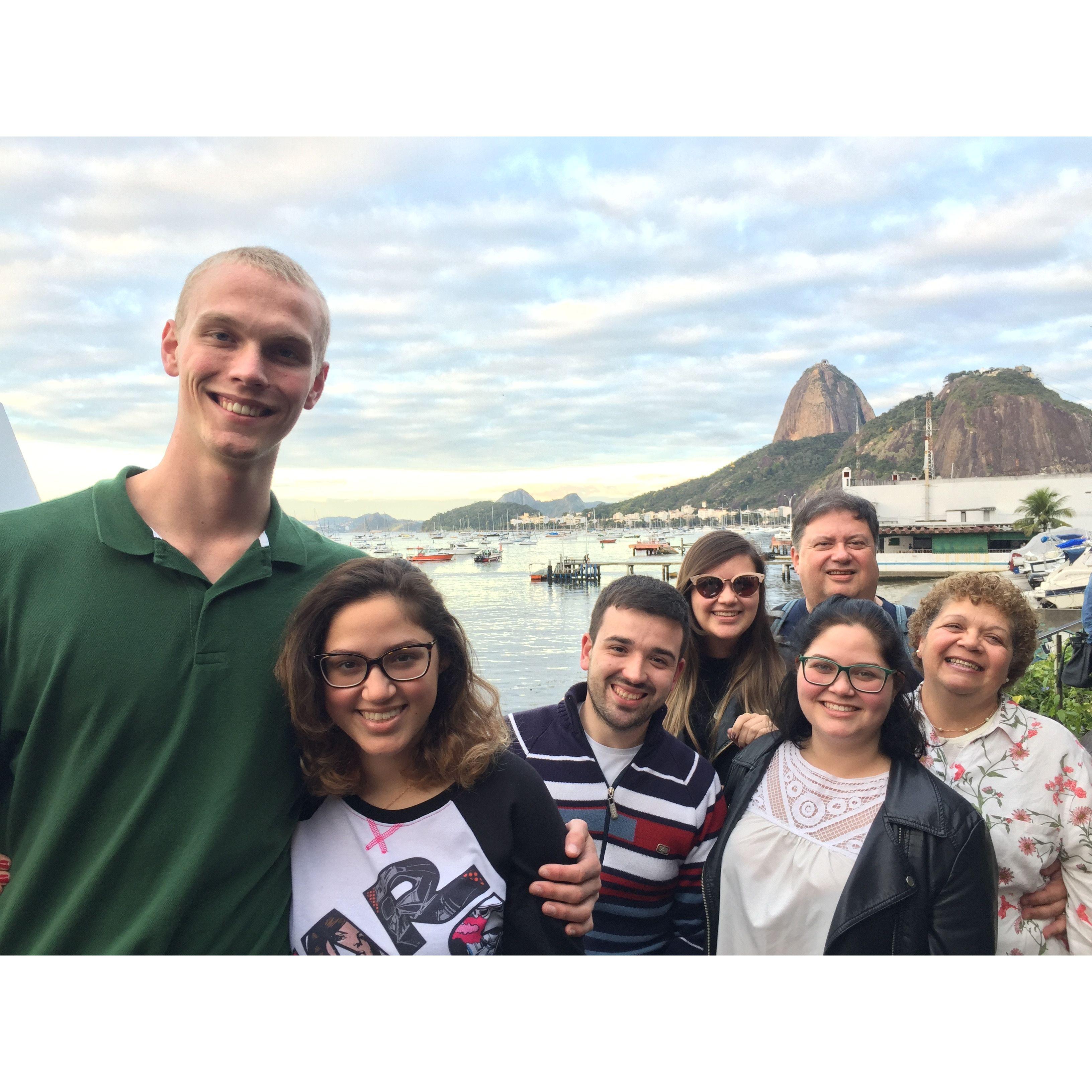 Walker's first time in Brazil: we went to Rio with Ana's family