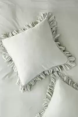 Organic Cotton Spa Sateen Ruffled Euro Sham