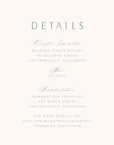 Elincourt | Off-White | Zola Wedding Enclosure Cards