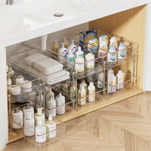 4 Pack Bathroom Under Sink Organizers