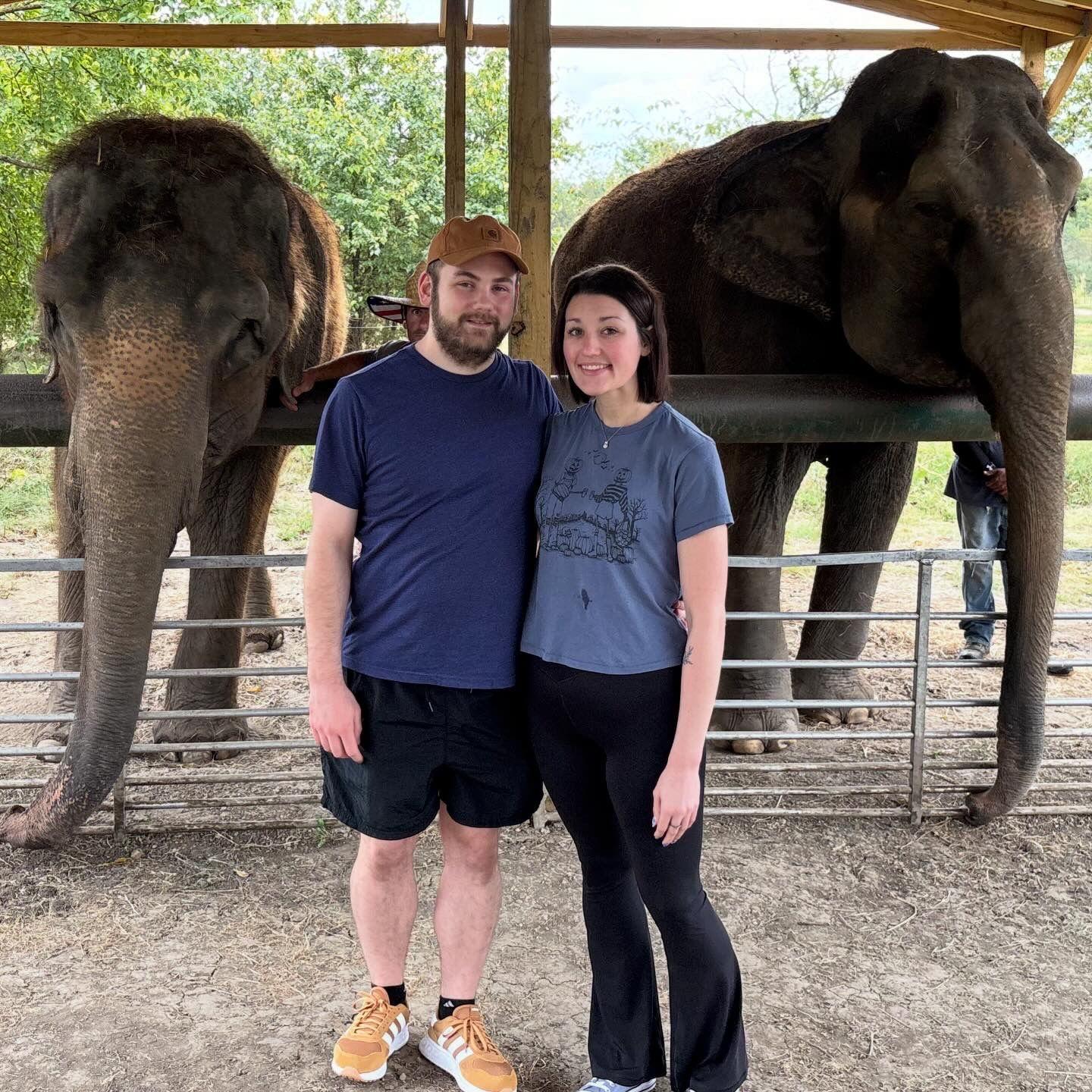 Tanner took me to see the elephants in Hugo for our anniversary!