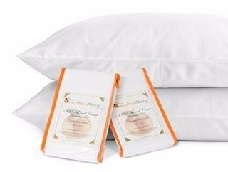 PeachSkinSheets Night Sweats: The Original 1500tc Soft King Pillowcase Set Brushed Silver