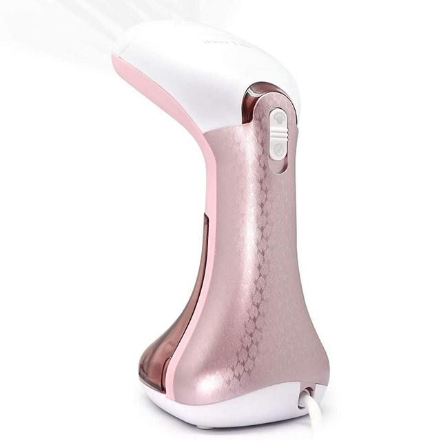 Mini Handheld Steamer for Clothes Garment, Portable Travel Garment Steamer, Powerful Iron Wrinkles Remover for Travel/Home, Compact Iron Steamer for Clothing, Any Fabrics, IDEER (Pink06033)