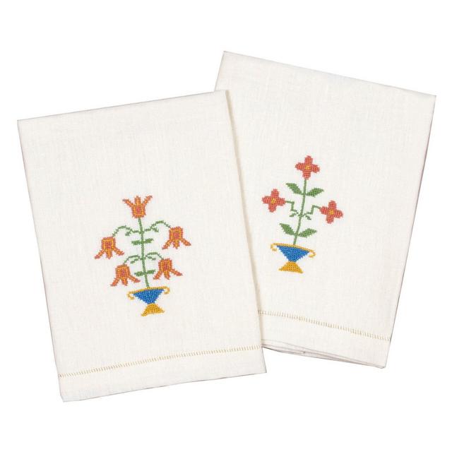 Ottoman Vase Guest Towel, Set of 2
